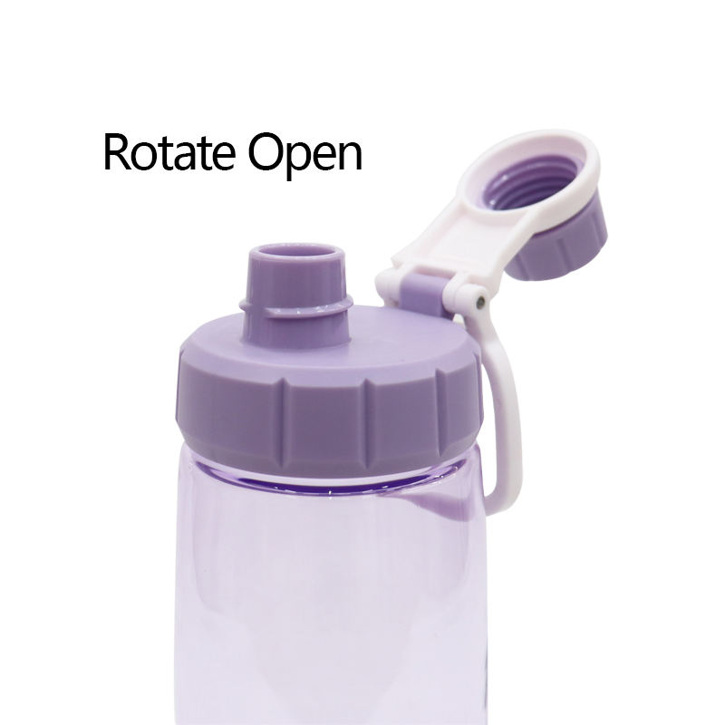 Custom Wide Mouth Portable Transparent Reusable Bpa Free Plastic Water Bottles With Handle