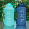BPA Free 2L Large Capacity Collapsible Silicone Sports Water Bottle With Straw and Time Marker