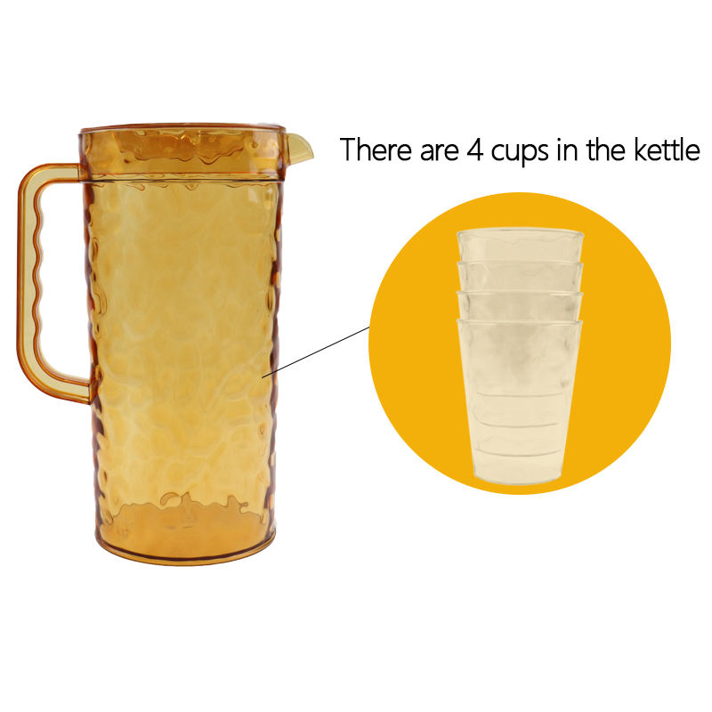 1900ml 64oz Large Capacity Transparent Juice Plastic Cup with Lid BPA Free Wide Mouth Bottle