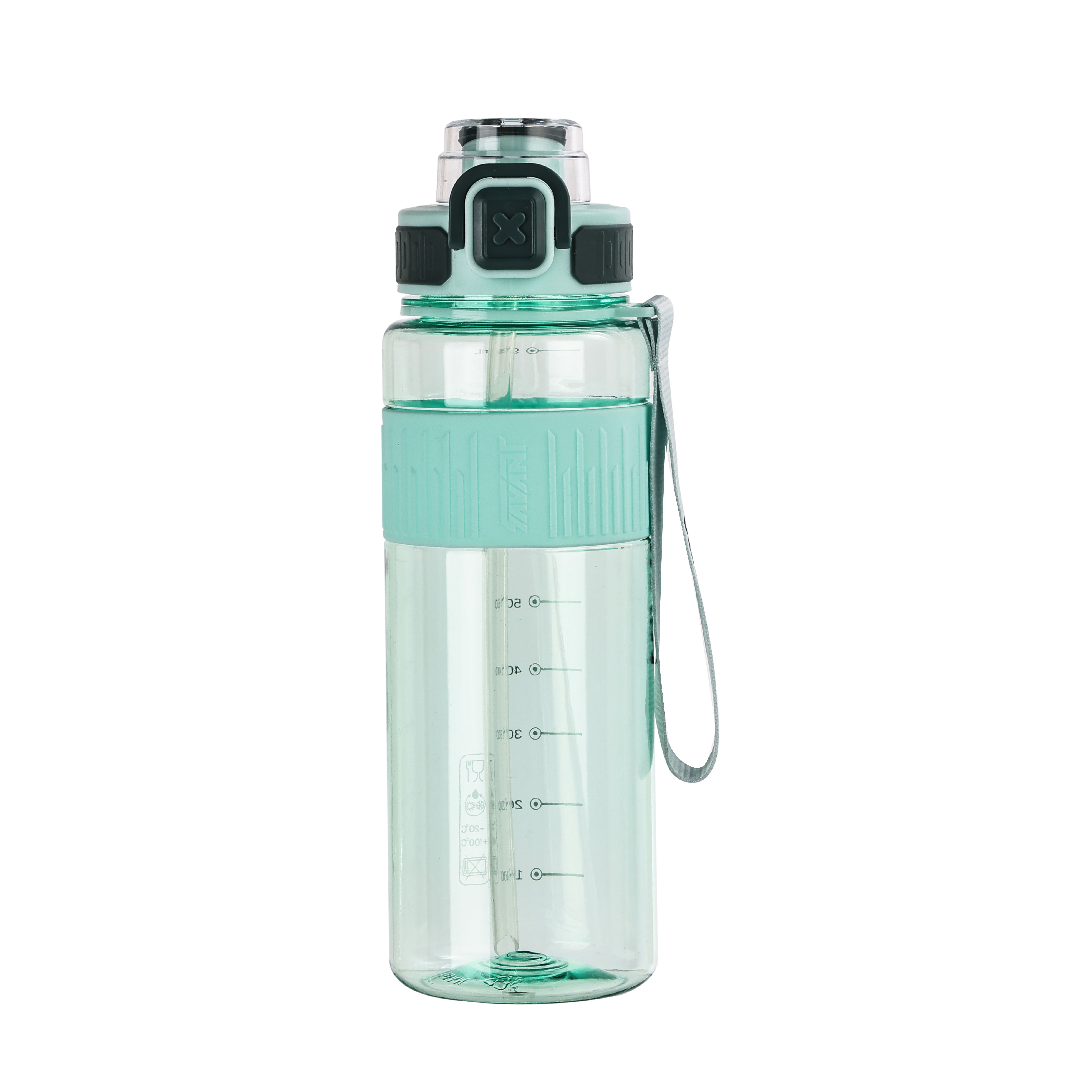 32oz Plastic Water Cup with Scale and Non slip Design for Both Direct Drinking and Straw Innovative Dust Proof Lid