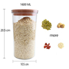 Wholesale 1600ml Super Large Capacity Cylindrical Oat Storage Containers Which Are Tall and Moisture Proof for Storage Purposes