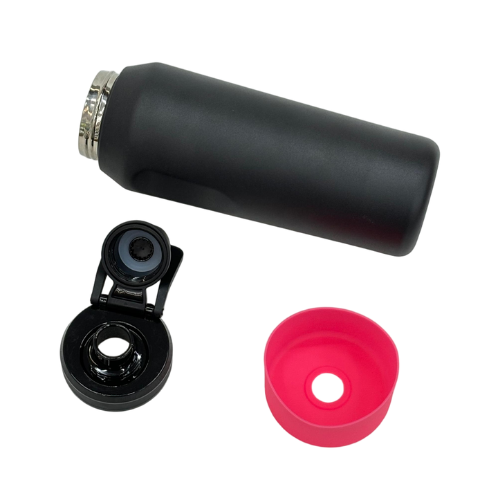 26oz Hot Sales BPA Free Portable Handle Stainless Steel Bottle Water with Anti slip Silicone Screw on Lid