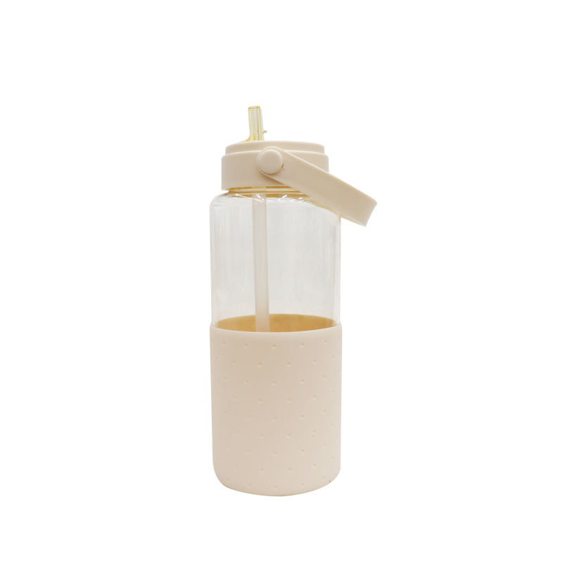 1L 1000Ml Petg Transparent Sport Sipper Straw Plastic Water Bottle Bottles for Kids School