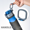 BPA Free Plastic 1L 32oz Fitness Gym Sports Motivational Water Bottle With Time Marker