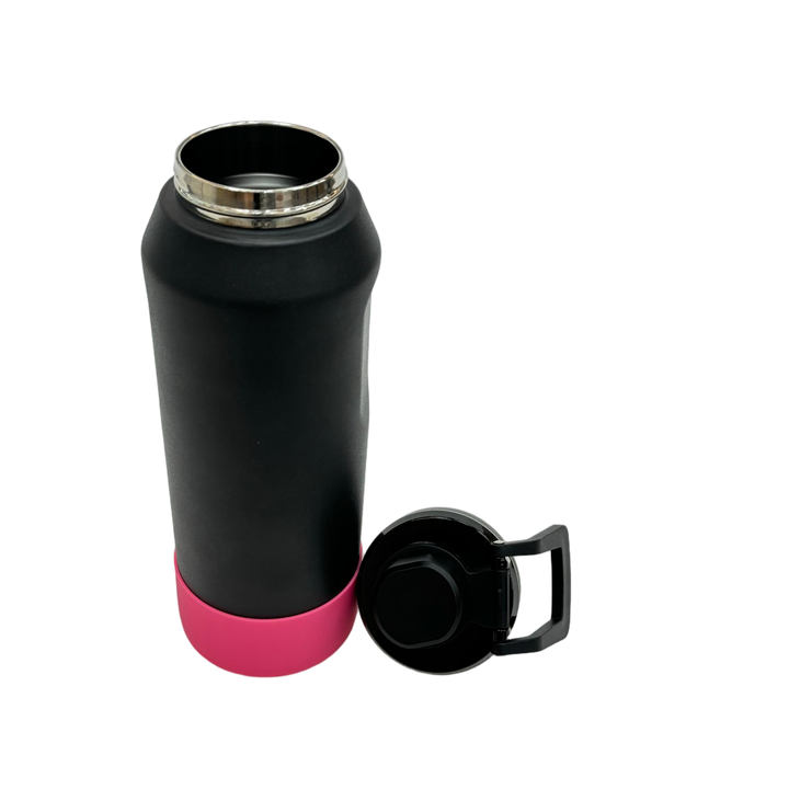 High Quality 780ml Double Wall Stainless Steel Bottle Water with Handle and Non slip Silicone Sleeve