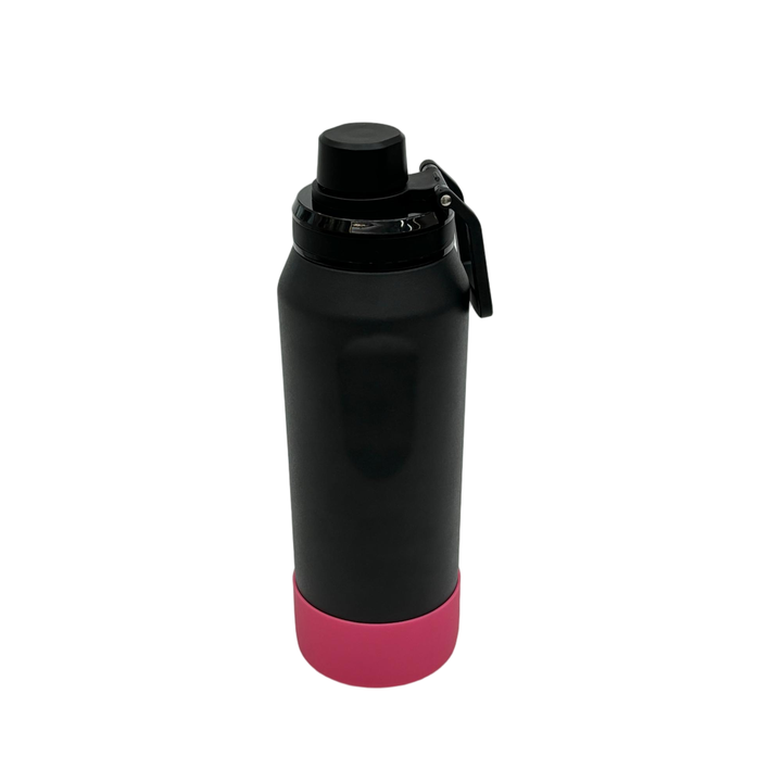 High Quality 780ml Double Wall Stainless Steel Bottle Water with Handle and Non slip Silicone Sleeve