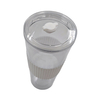 24oz Transparent Anti slip Strap Straw Heat Resistant Coffee Cup