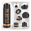 32Oz 1L Hot and Cold Bpa Free Motivational Plastic Gym Sports Water Bottle With Hidden Handle Scale