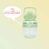 32oz 1L Plastic Water Bottle in the Shape of a Cylinder with Soft Straw Lid BPA Free Safe