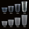 Custom Disposable U Shape Insjection Coffee Milk Tea Cups Cold and Hot Drink Plastic Cup Clear Frosted PP Cup with Lid