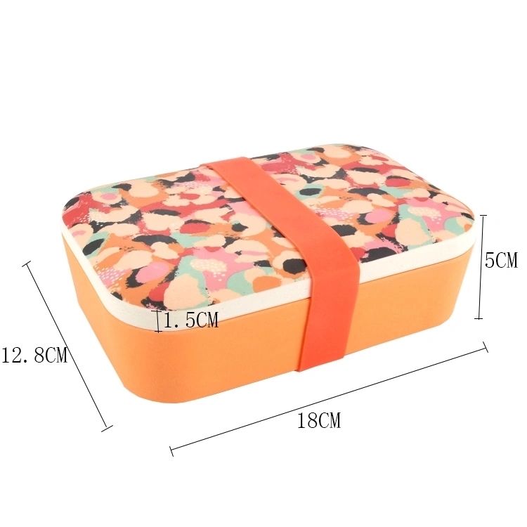 High Quality Modern Style Bamboo Fiber Lunch Box with Lid and Food Container