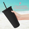 Gobelet Avec Couvercl Noir Mothers Day Tumblers 24Oz Plastic Insulated Tumbler With Straw and Lid