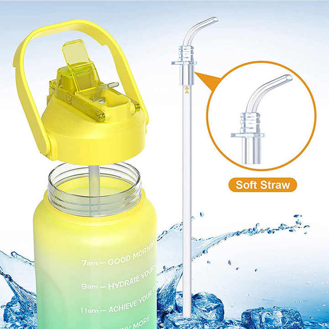 Bouteille Eau Sport Botellas Para Agua Personalizadas Plastic 2200Ml Sports Plastic Water Bottle With Handle Bottles