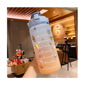 2023 2 Lt Lts Liter 2L Drinking Bottle Custom Logo Bpa Free Half Gallon Fitness Motivational Gym Sports Water Bottle With Straw
