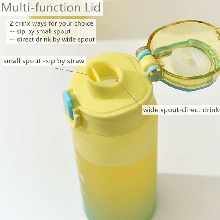 Botella De Agua Libre De Bifenol 1 L 1L 1 Liter Quality Plastic Bpa Free Custom Water Bottle