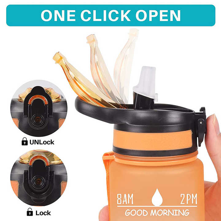 Bouteille Deau En Paille Botella De Agua De Viaje 1Litre Low Price Bottle Water for Students With Straw Bottles