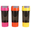 600Ml Wide Mouth Clear Motivational Plastic Protein Sports Shaker Water Bottle With Pill Box Capacity Scale