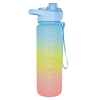 32oz Motivation Water Bottle with Time Marker BPA Free & Frosted Tritan Plastic Water Bottle with Fruit Strainer