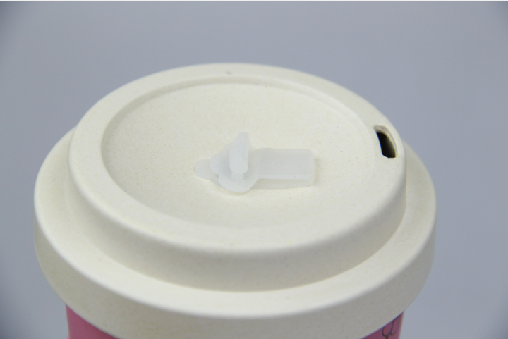 Eco-friendly BPA Free RPET 400ml Custom Pattern Reusable Coffee Cup with Lid Bamboo Fiber Mug with Silicone Sleeve