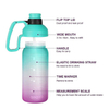 Botella De Agua 2L Sports Motivational 2000 Ml Bottles With Time Marker in Stock Water Bottle