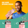 32oz Water Bottles Motivational Sports Water Bottle with Time Marker Tritan BPA Free Wide Mouth Leakproof Plastic Water Bottle