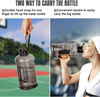 Half Gallon Big Water Bottle, 3.7 L Large Leak Proof Sports Jug with Handle,Huge BPA Free PETG Plastic Wide Mouth