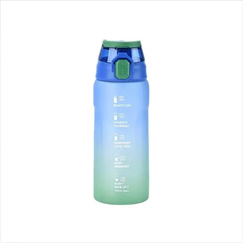 Botellas De Agua Al Por Mayor Custom Logo Flip Top Plastic School Water Bottle With Straw Drink Bottles