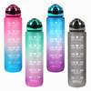 Wholesale Frosted Tritan Plastic Bottle 1 Liter 32 Oz Motivational Water Bottle With Time Marker