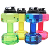 2.2L Large Durable Portable Leakproof BPA Free Clear Sport Water Jug Dumbbell Water Bottle