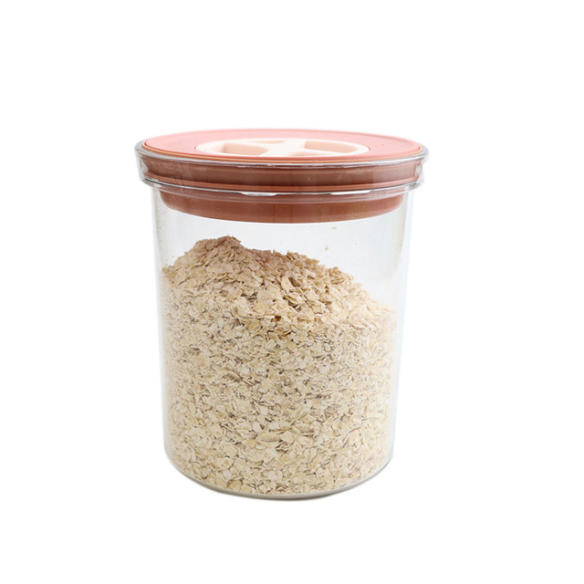 1100Ml Leak Proof Reusable Transparent Round Plastic Food Container With Sealing Lid
