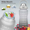 Botella Para Gimnasio Tres En Uno Transparent Water Bottles With Custom Logo Time Marking Water Bottle