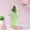 750Ml Customized Custom Outdoor Clear Transparent Spout Fruit Infuser Plastic Gym Sports Water Drink Bottle