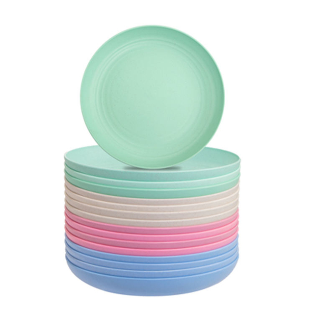 Platos De Fibra De Trigo 25 Cm Deep Dinner Wheat Straw Children Plate Plates