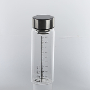 16 Oz 500 Ml 500Ml Glass Drink Water Bottle for Drinking Water With Lid Custom Logo