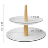 Cake Stand Double-Layer Home Living Room Coffee Table Candy Snack Fruit RPET Plastic Plate Dessert Display Stand