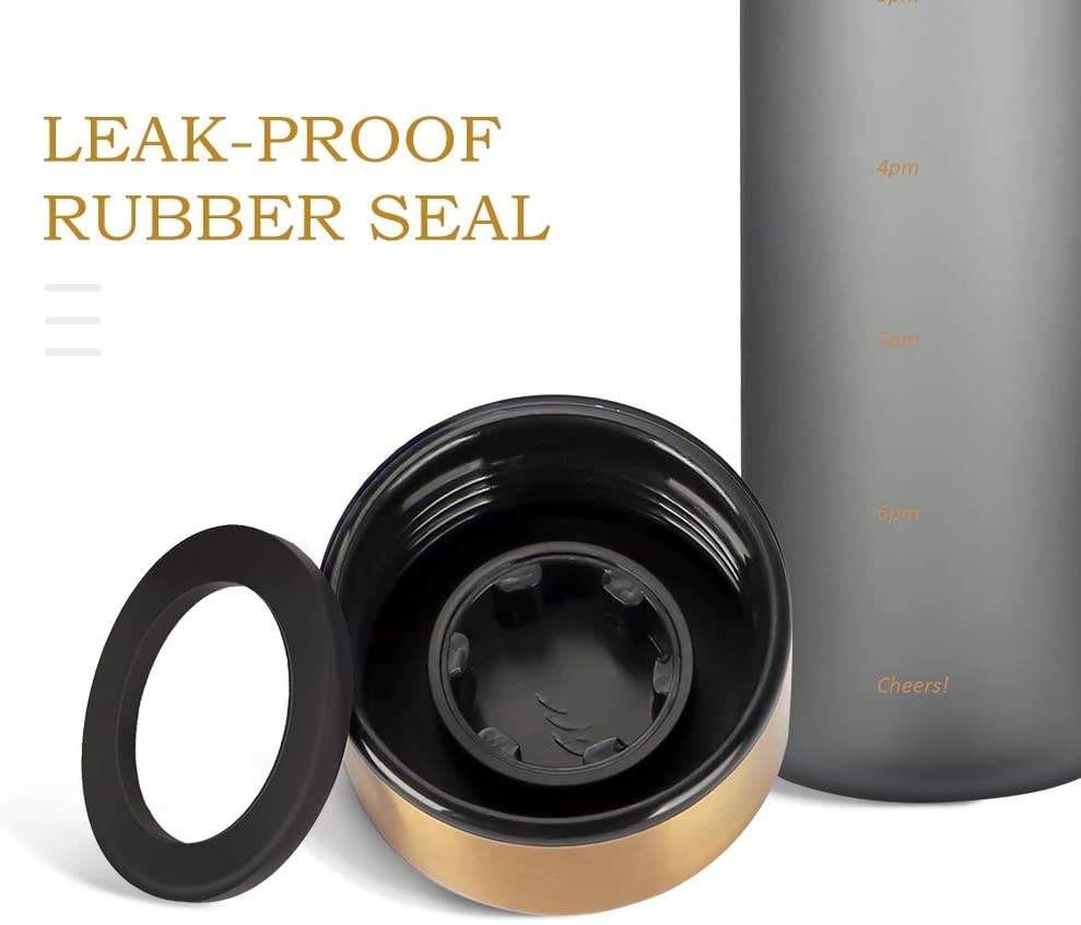100% BPA Free Leakproof Tritan Time Marker Sport Frosted Custom Logo Plastic Water Bottle