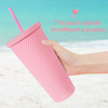 Kahve Fincan Cangkir Kopi May in Coc Nhieu Mau Matte Coffee Mug With Straw Pre Drilled Double Wall Cups Plastic Tumbler