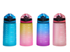 15oz 450Ml Sport Tritan Plastic Gradient Color Water Bottle for Students