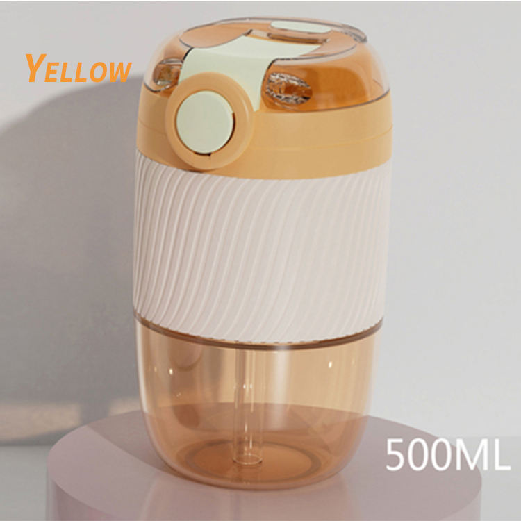 Environmentally Friendly Plastic Water Bottle Fresh Juice Beverage Bottle Milk Coffee Tea Double Drinking Bottle