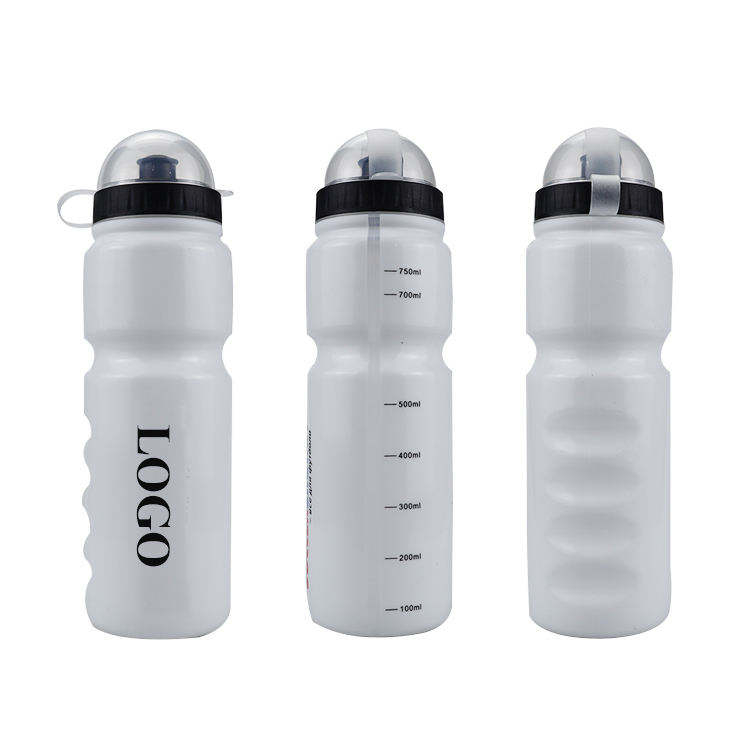 800 Ml 800Ml White Plastic Gym Fitness Reusable Squeeze Sport Bottle Drinking Bottle