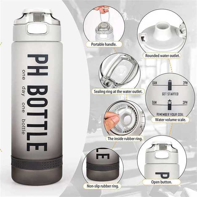 Garrafa De Agua Esportiva Botella De Agua Para Personalizar Gym Bottle 1L Eco Friendly Product 2023 Reusable Water Bottles