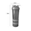 600Ml Wide Mouth Custom Gym Sports Bpa Free Plastic Shaker Water Bottle With Handle Capacity Scale