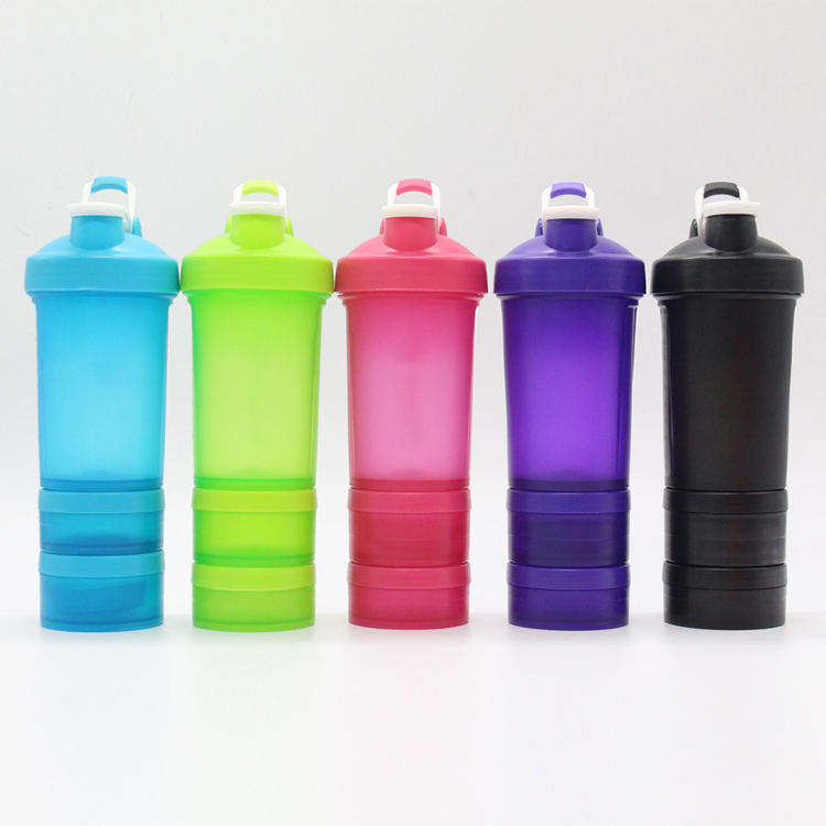 600Ml Direct Drinking Bpa Free Plastic Gym Protein Shaker Bottle Gym Bottles With Handle