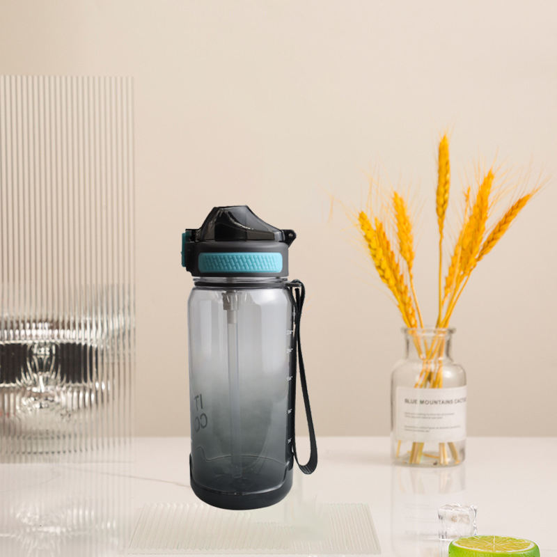 Wholesale 800Ml Reusable Leakproof Plastic Sports Training Water Drink Bottle With Long Straw Scale