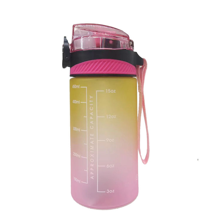 Custom Logo Bpa Free 450Ml Gym Water Bottles for Sports With Straw