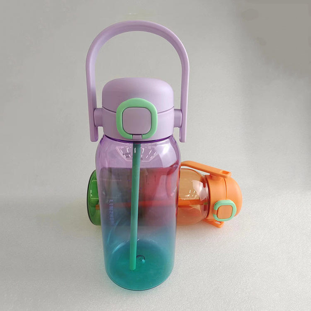 Botellas De Agua Reutilizables Fitness Sports Reusable Wide Mouth Plastic Daily Water Bottle