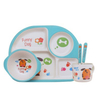Eco-friendly Bamboo Fiber Dinner Kids Eating Plate Tableware Sets