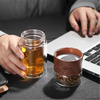 750ml High Quality Heat-resistant Unbreakable Glass Water Bottle with Tea Infuser Tea Bottle Glass Water Bottle with Time