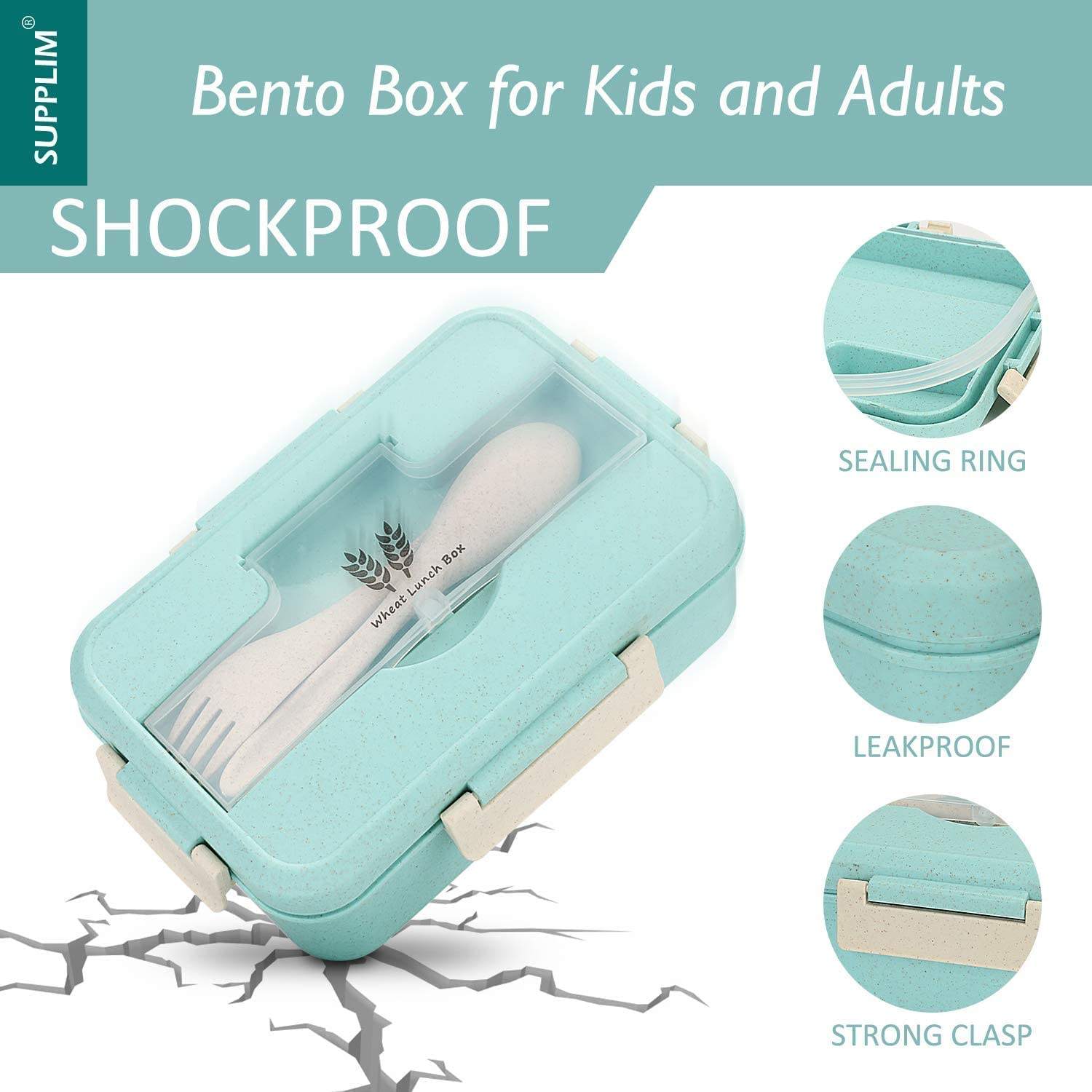 Bento Lunch Box for Kids Lunch Containers for Adults Leak Proof Food Containers Fresh-keeping Box Bpa Free Food Grade