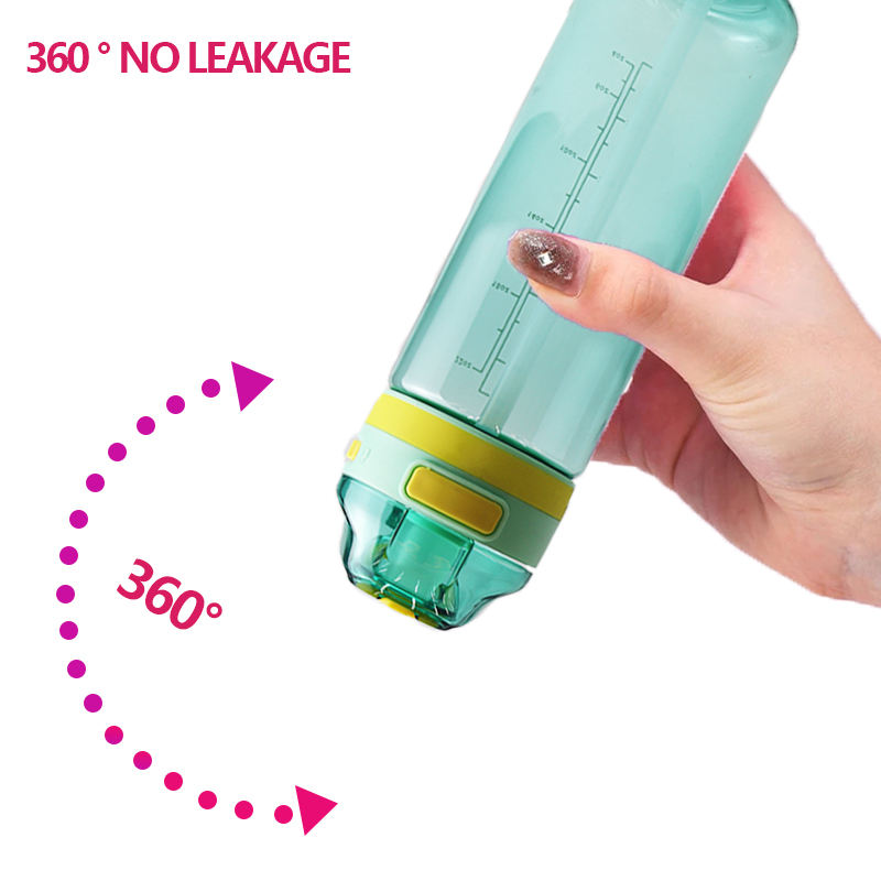 Plastic Water Bottle 750ml Transparent Oem Bpa Free Reusable Gym Sports Water Bottle Clear Water Bottle With Straw